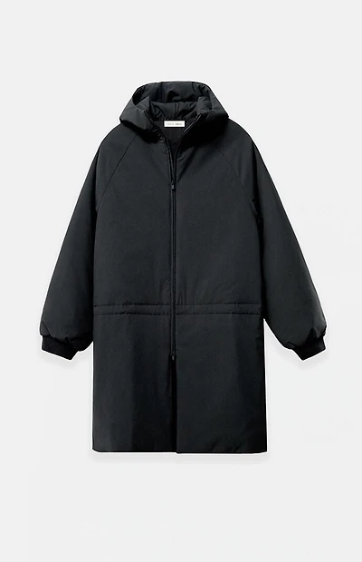 Fear of God ESSENTIALS Vintage Black Hooded Parka Jacket