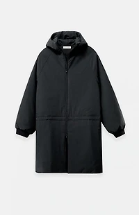 Fear of God ESSENTIALS Vintage Black Hooded Parka Jacket