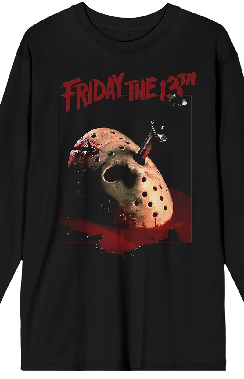 Friday The 13th Mask And Knife Long Sleeve T-Shirt
