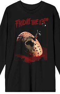 Friday The 13th Mask And Knife Long Sleeve T-Shirt