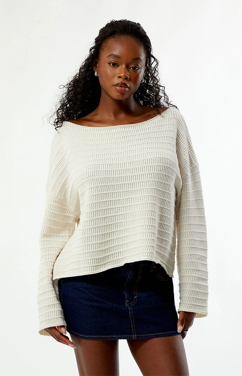 Your Favorite Leni Off-The-Shoulder Sweater