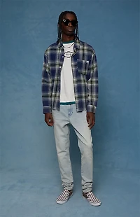 Pacsun Bryce Stacked Skinny Jeans Stretch Light Indigo