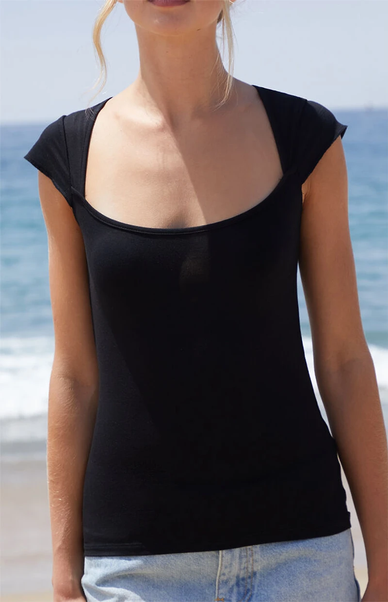 John Galt Black Ella Top