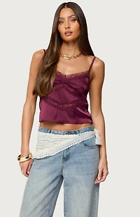 Edikted Tamar Satin Effect Tank Top