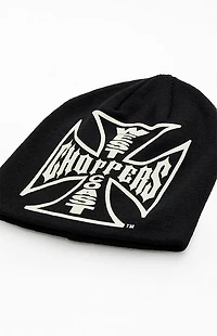 West Coast Choppers Black Logo Skullcap Beanie