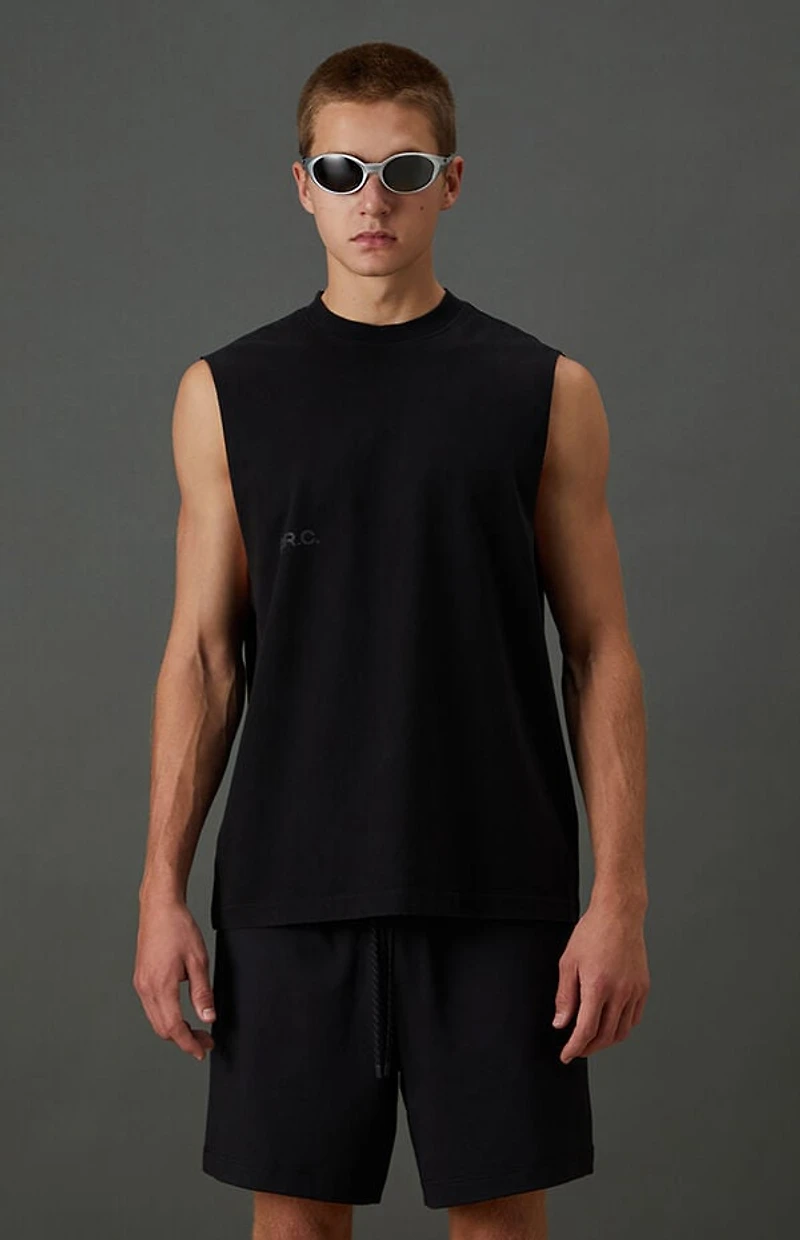 A.R.C. Black Vintage Wash Comfort Cut Off Muscle T-Shirt