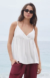John Galt White Edith Tank Top