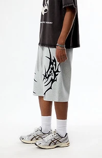 Pacsun Warping Time Fleece Sweat Shorts
