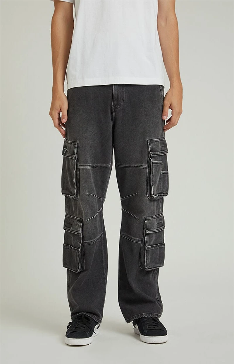 Pacsun Dylan Cargo Baggy Jeans Black