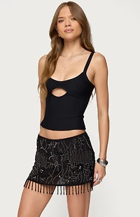 Edikted Karin Cut Out Ribbed Tank Top