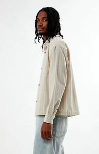 Pacsun Oxford Striped Long Sleeve Button Down Shirt
