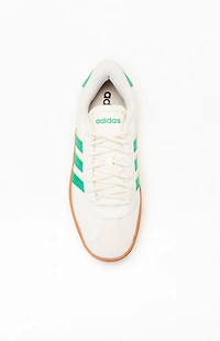 adidas Women's White & Green VL Court Bold Sneakers