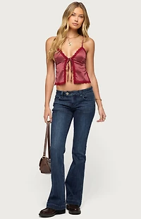 Edikted Roccio Low Rise Bootcut Jeans