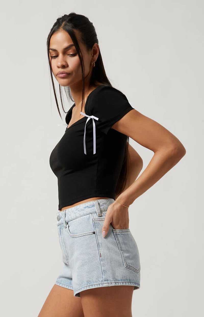 Pacsun Light Indigo Denim Mom Shorts