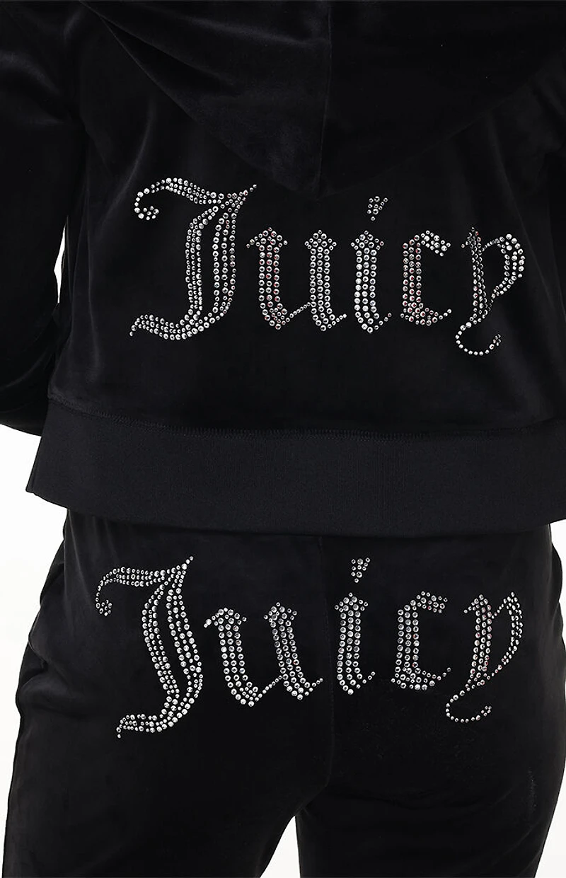 Juicy Couture OG Big Bling Velour Hoodie