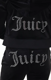 Juicy Couture OG Big Bling Velour Hoodie