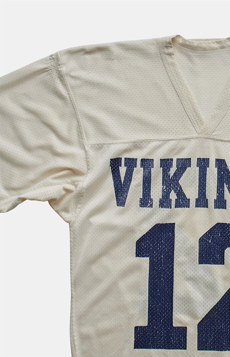 PS VINTAGE '90s Vikings Jersey V-neck Cropped Graphic Top