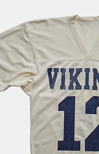 PS VINTAGE '90s Vikings Jersey V-neck Cropped Graphic Top