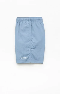 Pacsun Blue Collegiate Solid 6.5" Swim Trunks