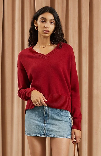 Beverly and Beck Eliza V-Neck Pullover Sweater