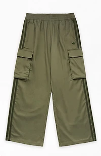 adidas Kids Olive 3-Strips Cargo Pants