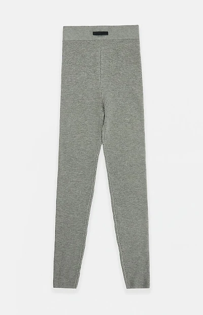 Fear of God ESSENTIALS Women's Concrete Heather Waffle Knit Leggings