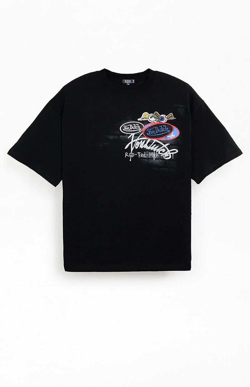 Von Dutch Logos Oversized T-Shirt