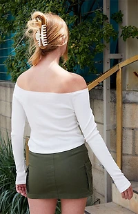 John Galt White Mayson Off-The-Shoulder Top