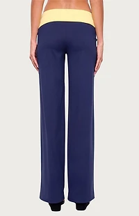 Edikted Dayna Contrast Foldover Straight Leg Pants