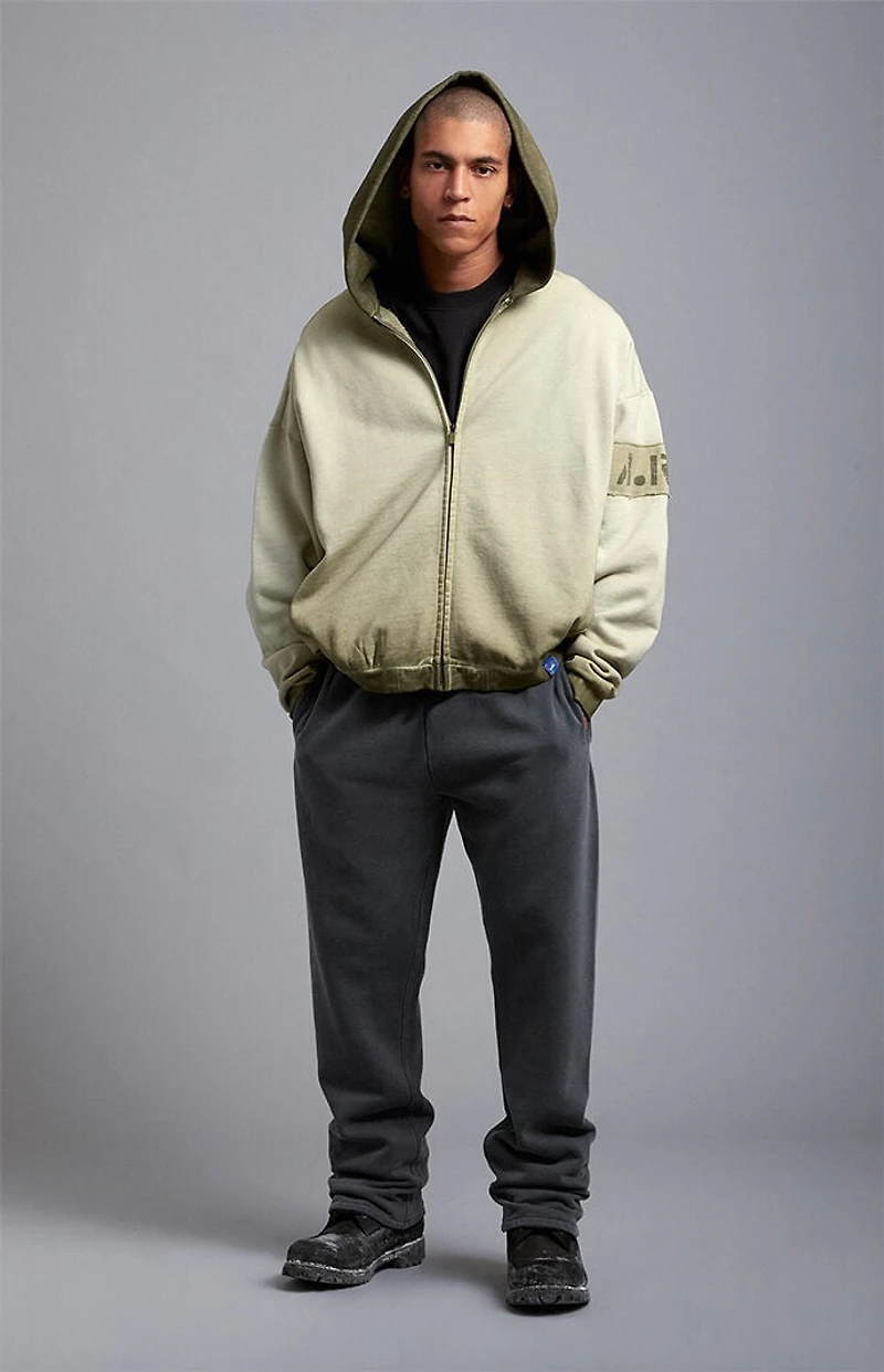 A.R.C. Washed Black Heavyweight Fleece Baggy Sweatpants