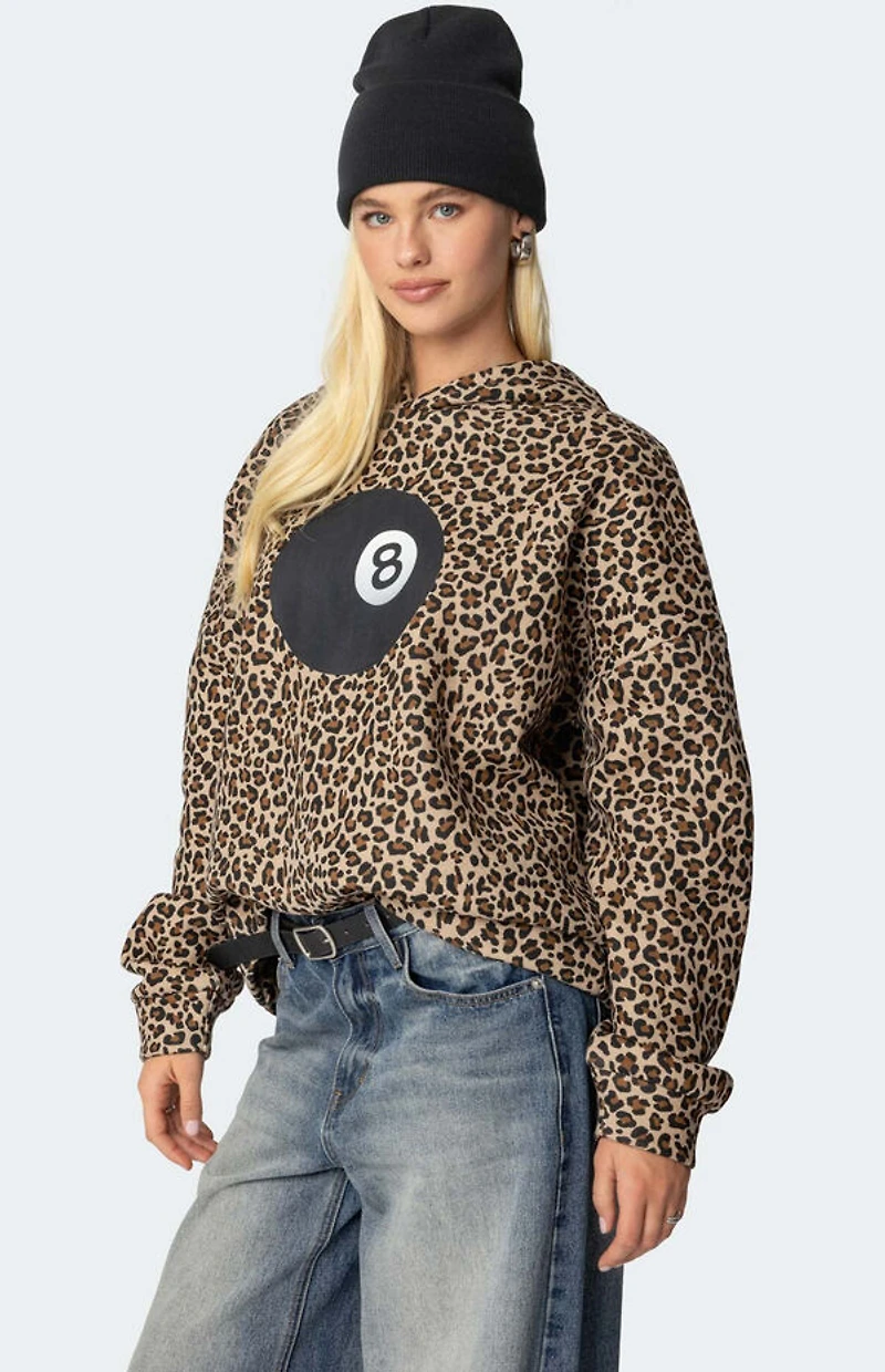 Edikted Leopard Magic 8 Hoodie