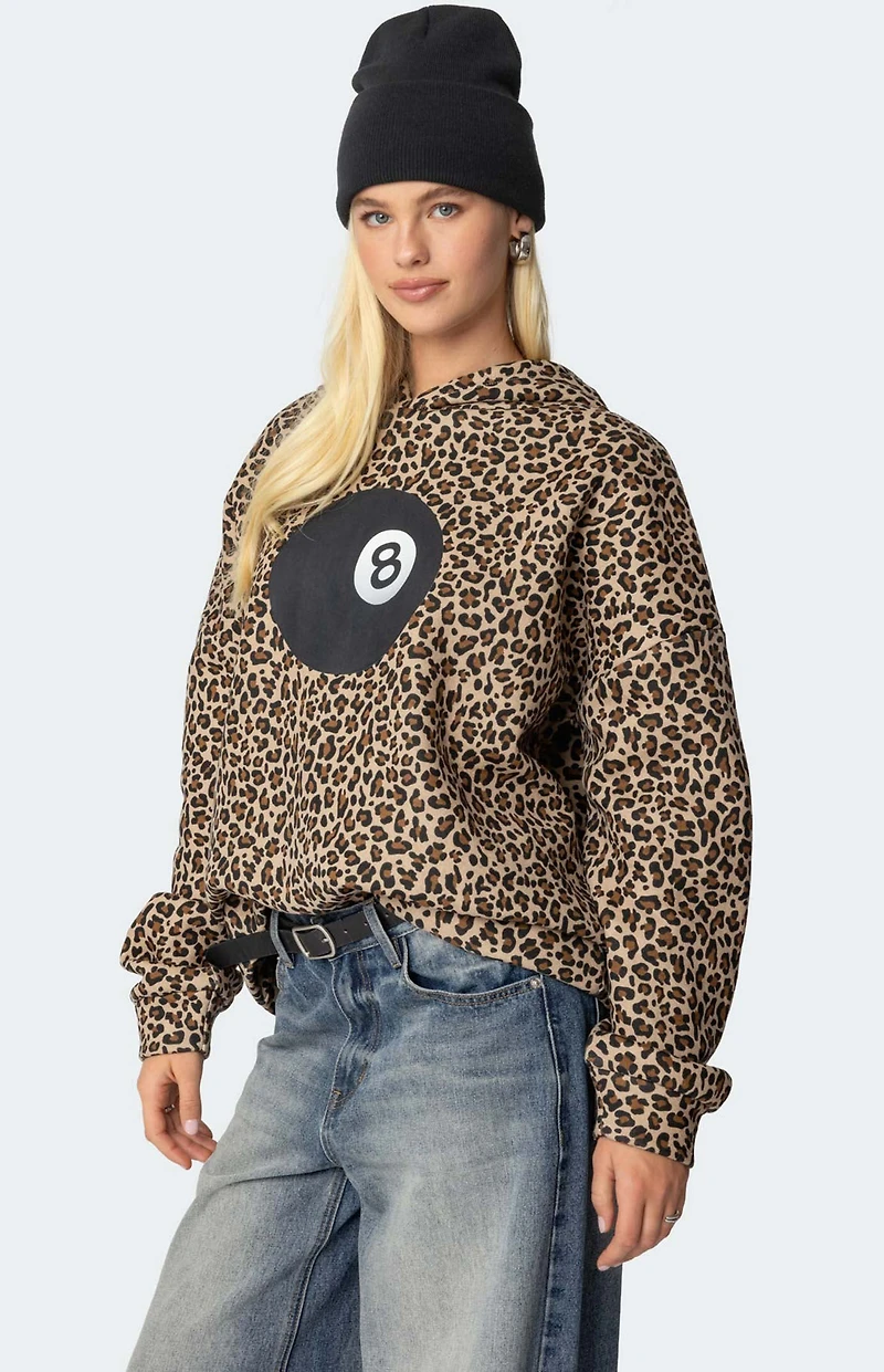 Edikted Leopard Magic 8 Hoodie