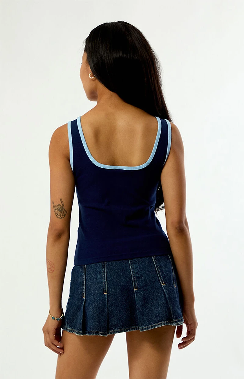 adidas Navy 1972 Originals Athletics Ribbed Tank Top