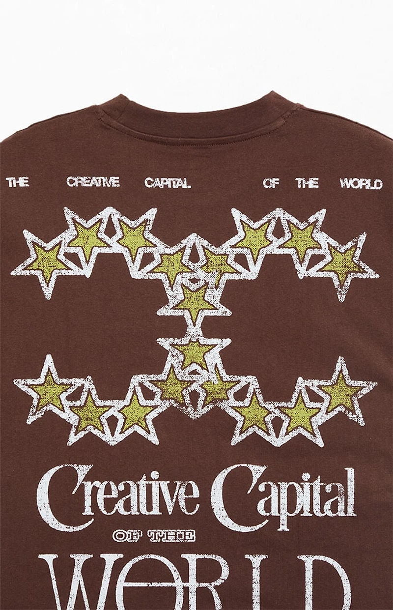Pacsun Creative Capital Cropped Boxy T-Shirt
