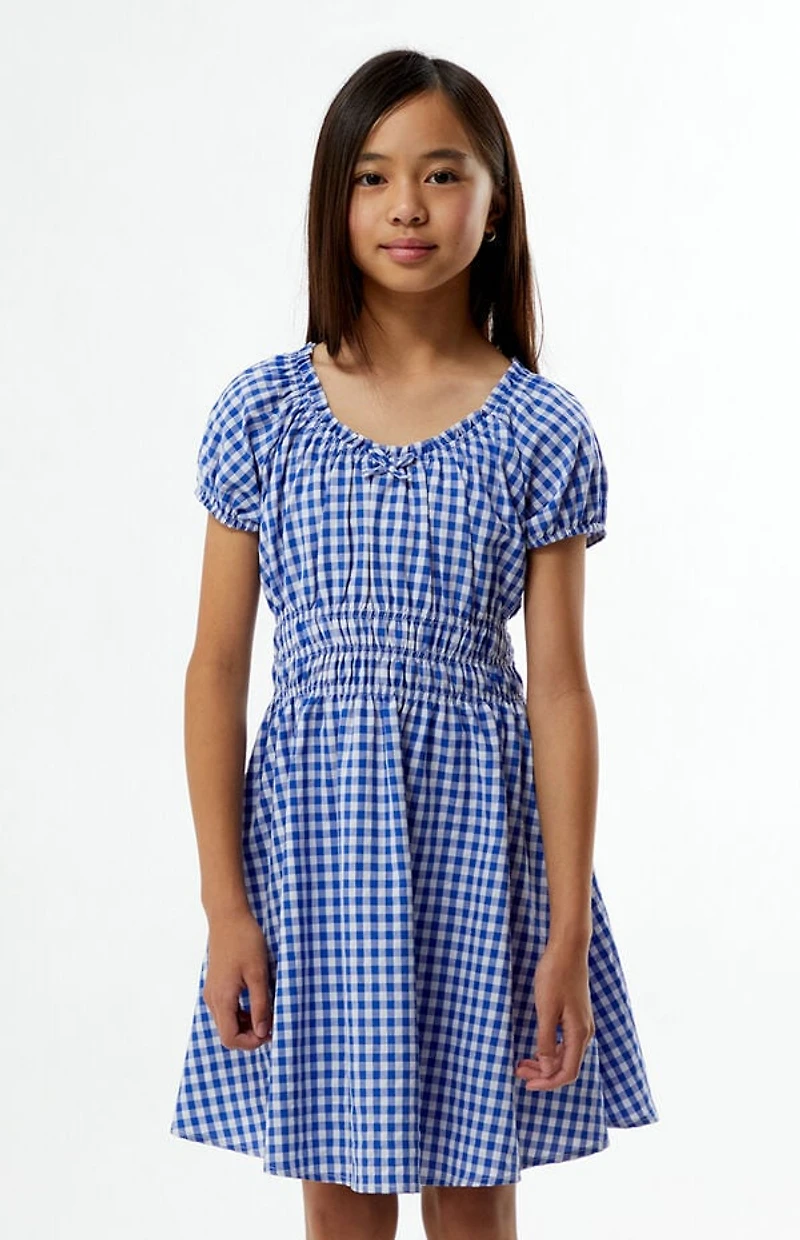 Pacsun Kids Gingham Cotton Mini Dress