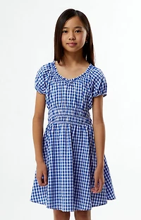 Pacsun Kids Gingham Cotton Mini Dress