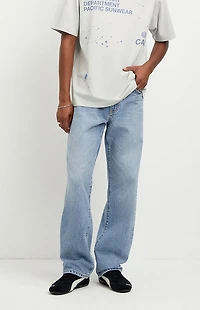 Pacsun Logan Relaxed Straight Jeans Light Blue