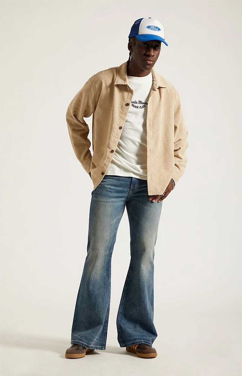 Pacsun Jordan Baggy Bootcut Jeans Medium Blue Tint