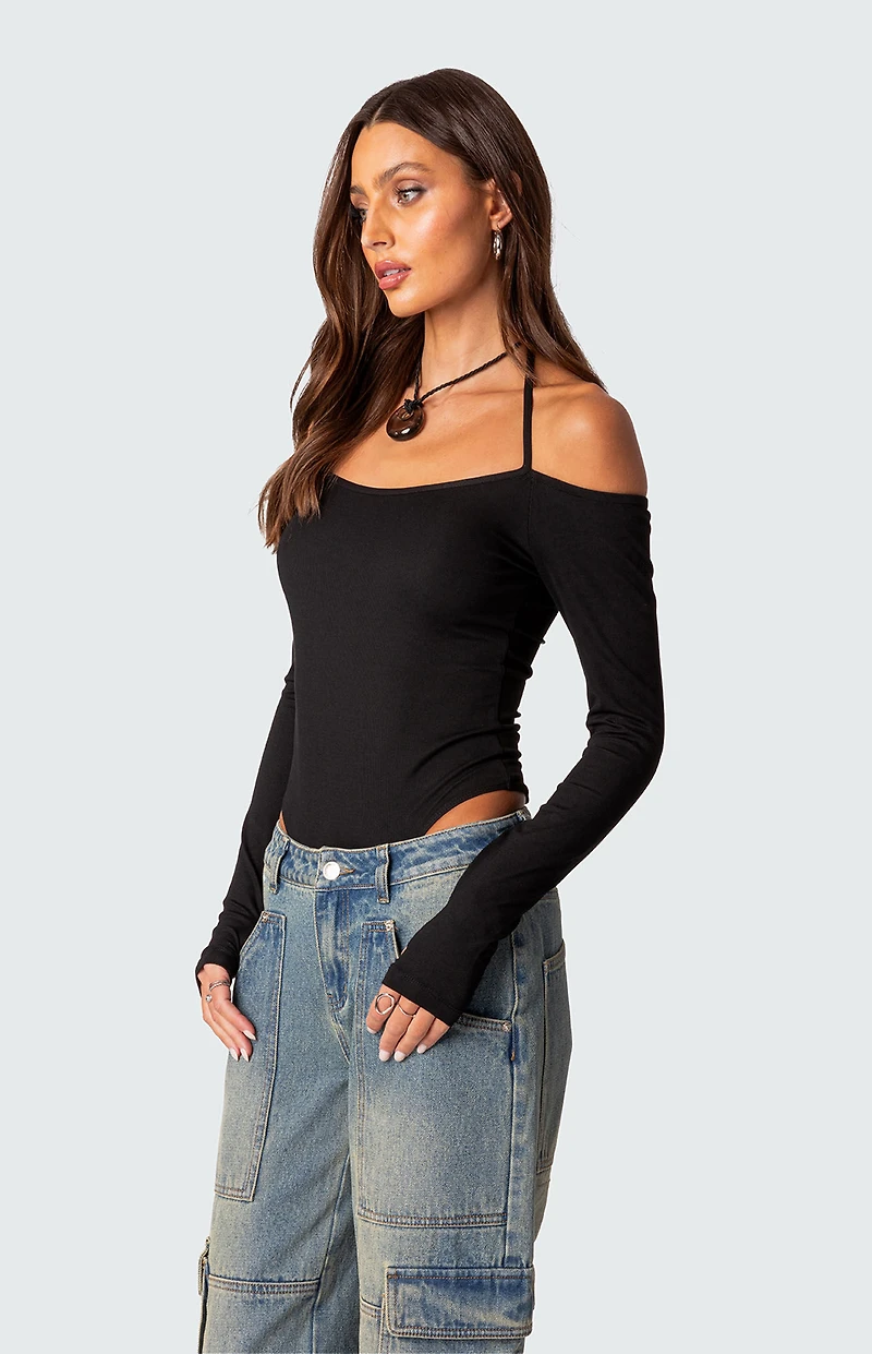 Edikted Model Off Duty Ribbed Bodysuit
