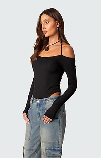 Edikted Model Off Duty Ribbed Bodysuit