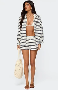 Edikted Collins Striped Shorts