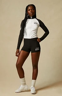 Olympics PAC WHISPER Active Team USA Warmup Biker Shorts
