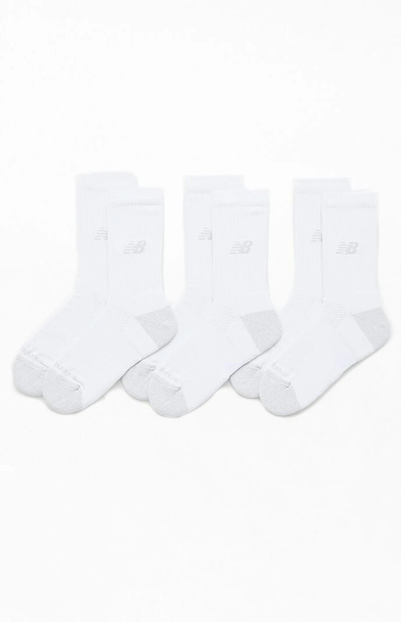 New Balance 3 Pack White Active Crew Socks