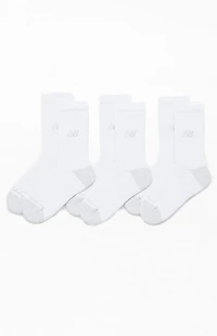 New Balance 3 Pack White Active Crew Socks