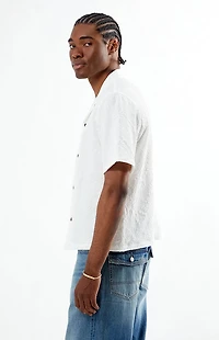 Pacsun White Bloom Oversized Camp Shirt