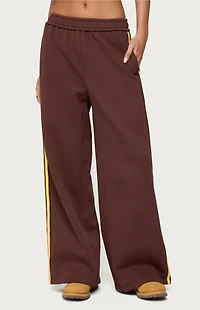 Edikted Sorin Contrast Striped Wide Sweatpants