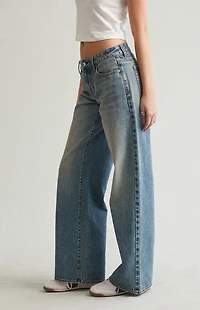 Pacsun Casey Low Rise Baggy Jeans Medium Indigo Tinted