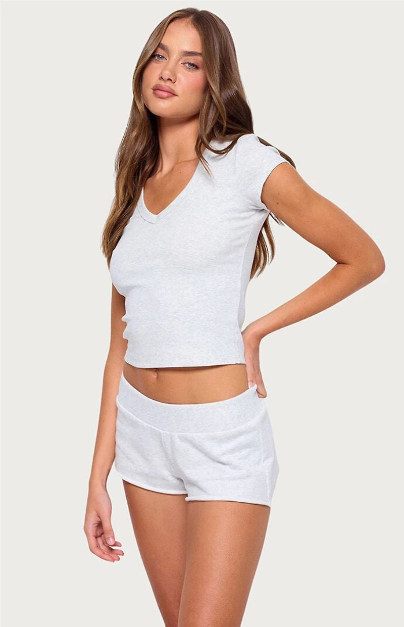 Edikted Gillie Ribbed T-Shirt