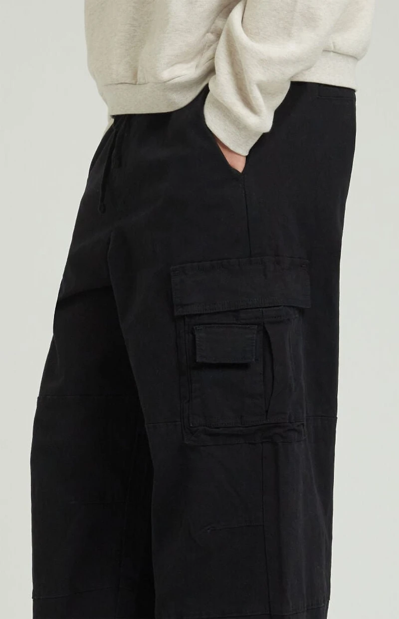 Pacsun Stretch Black Extreme Baggy Cargo Pants