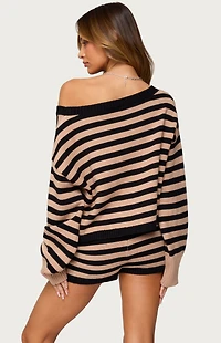 Edikted Saphi Striped Oversized Knit Sweater